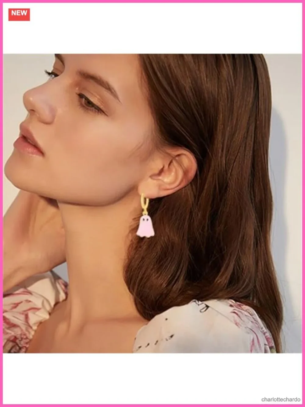 Ghost Huggie Hoop Earrings Alloy Halloween Party Jewelry